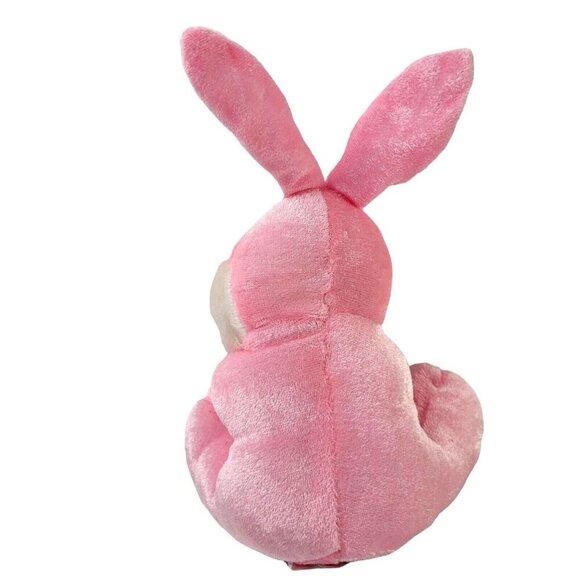 CE Bunny Rabbit w/ Strawberry 9" Seated Stuffed Plush Pink White Easter Spring - Picture 3 of 8